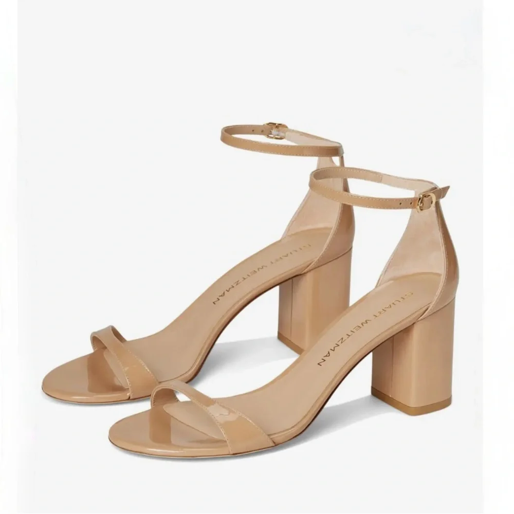STUART WEITZMAN Nudist Block 75 Sandal (Women) In Adobe size 7 women